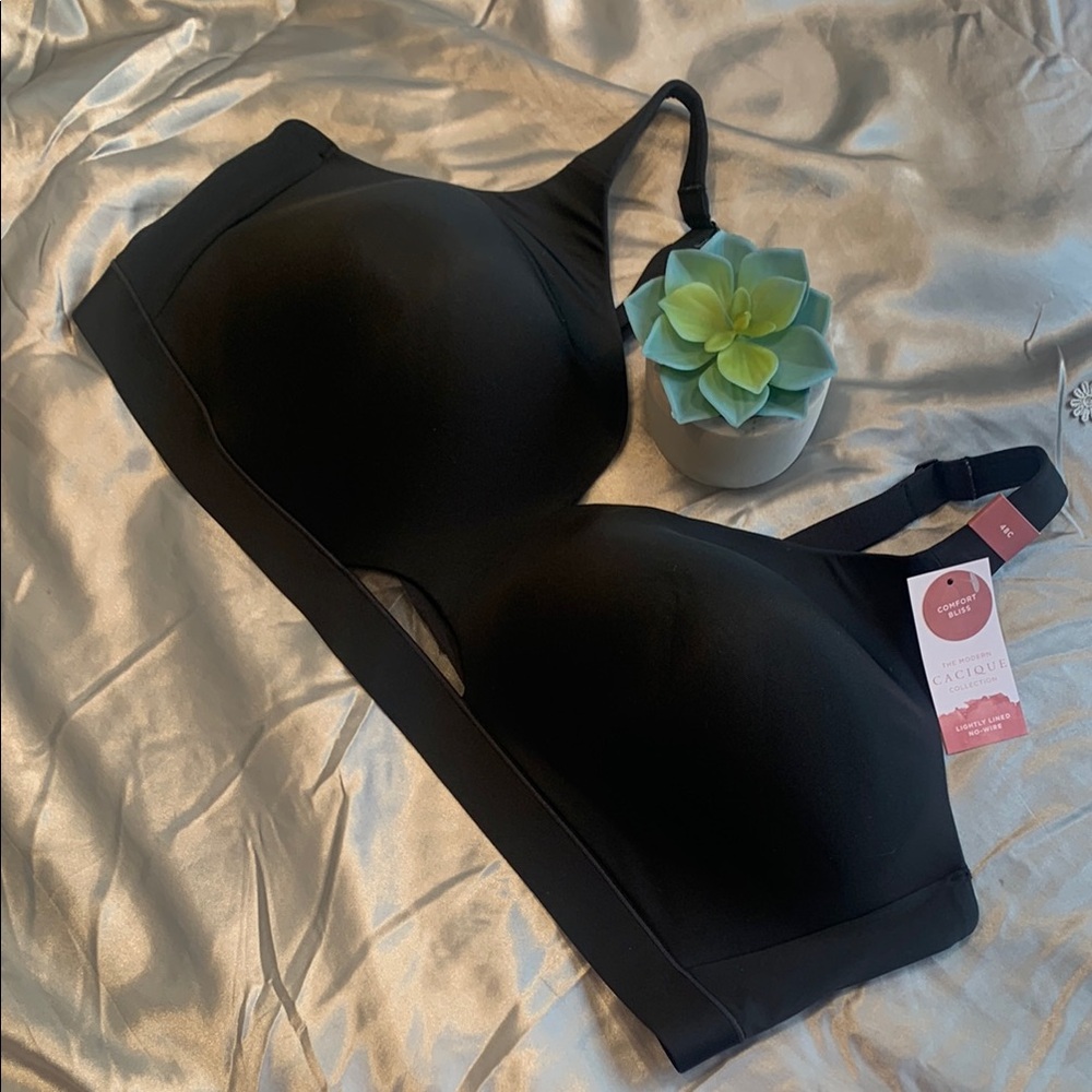 🌹 New CACIQUE Comfort Bliss Classic Black Wireless Bra
